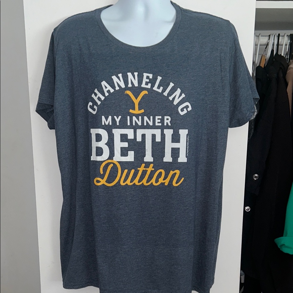 Channeling My Inner Beth Dutton Graphic Tee - Blue